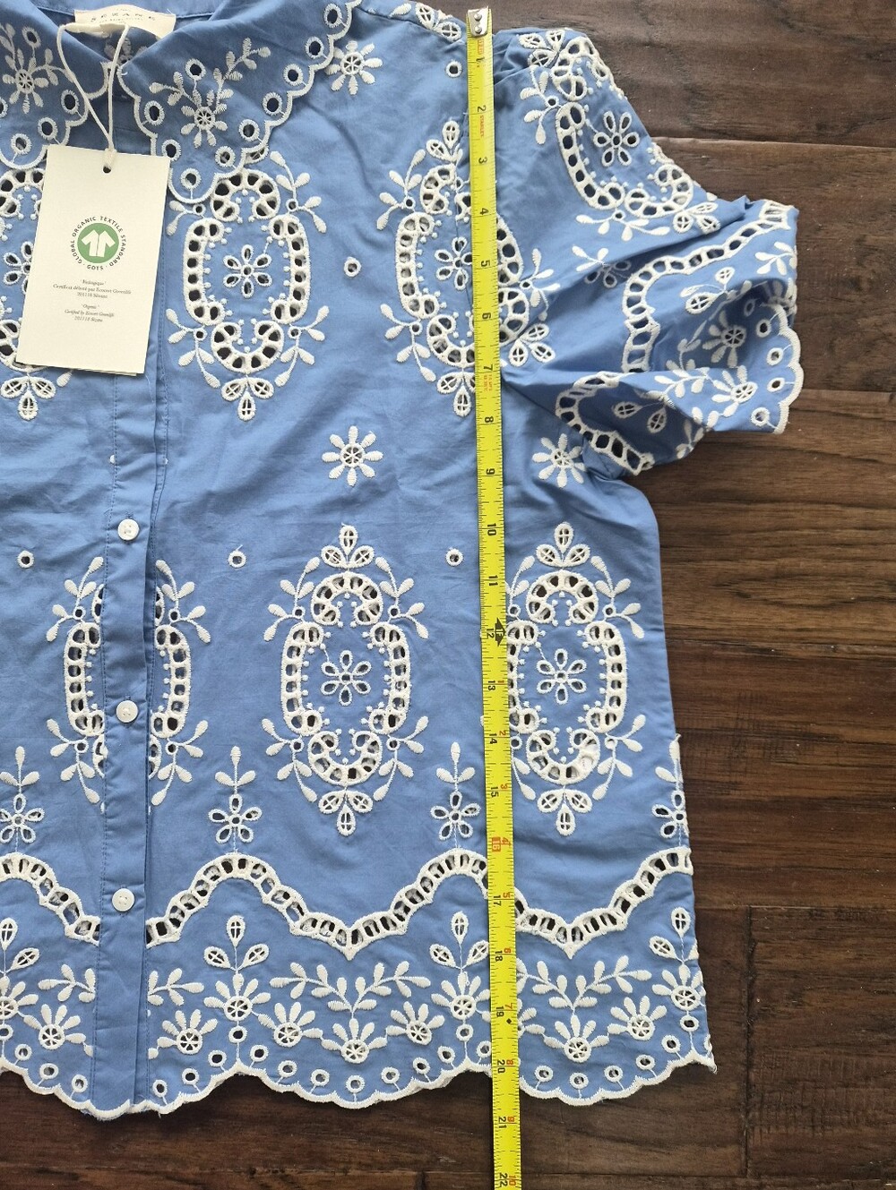 *NWT* [Sezane] Elvira Blouse in Cream Chambray, Size 40/8 - Picture 11 of 12